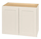 Avondale 30 in. W x 15 in. D x 24 in. H Ready to Assemble Plywood Shaker Wall Bridge Kitchen Cabinet in Antique White