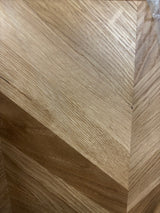 4ft. L x 25 in. D Engineered Finished Oak Chevron Butcher Block Countertop in Brown with Standard Edge