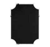 Medium Irregular White Contemporary Mirror (36 in. H x 24 in. W)