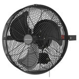 18 in. 3-Speed High Velocity Black Wall Mount Fan with 3 Blades