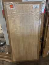 4 ft. L x 25 in. D Unfinished Hevea Solid Wood Butcher Block Countertop With Square Edge
