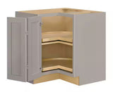 Avondale 36 in. W x 24 in. D x 34.5 in. H Ready to Assemble Plywood Shaker Lazy Susan Corner Cabinet in Dove Gray