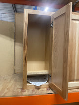 Hampton 12 in. W x 12 in. D x 30 in. H Assembled Wall Kitchen Cabinet in Natural Hickory