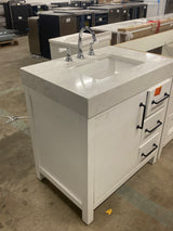 Danby 30 in. Single Sink Platinum Oak Bath Vanity with White Engineered Marble Top (Assembled)