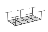 OHK Series 48 in. W x 96 in. D x 22-40 in. H Ceiling Mounted Overhead Garage Storage Rack with Accessory Hooks in Black