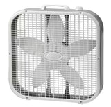 30 in. 3 Speeds Box Fan in White with Save-Smart Technology for Energy Efficiency, Carry Handle