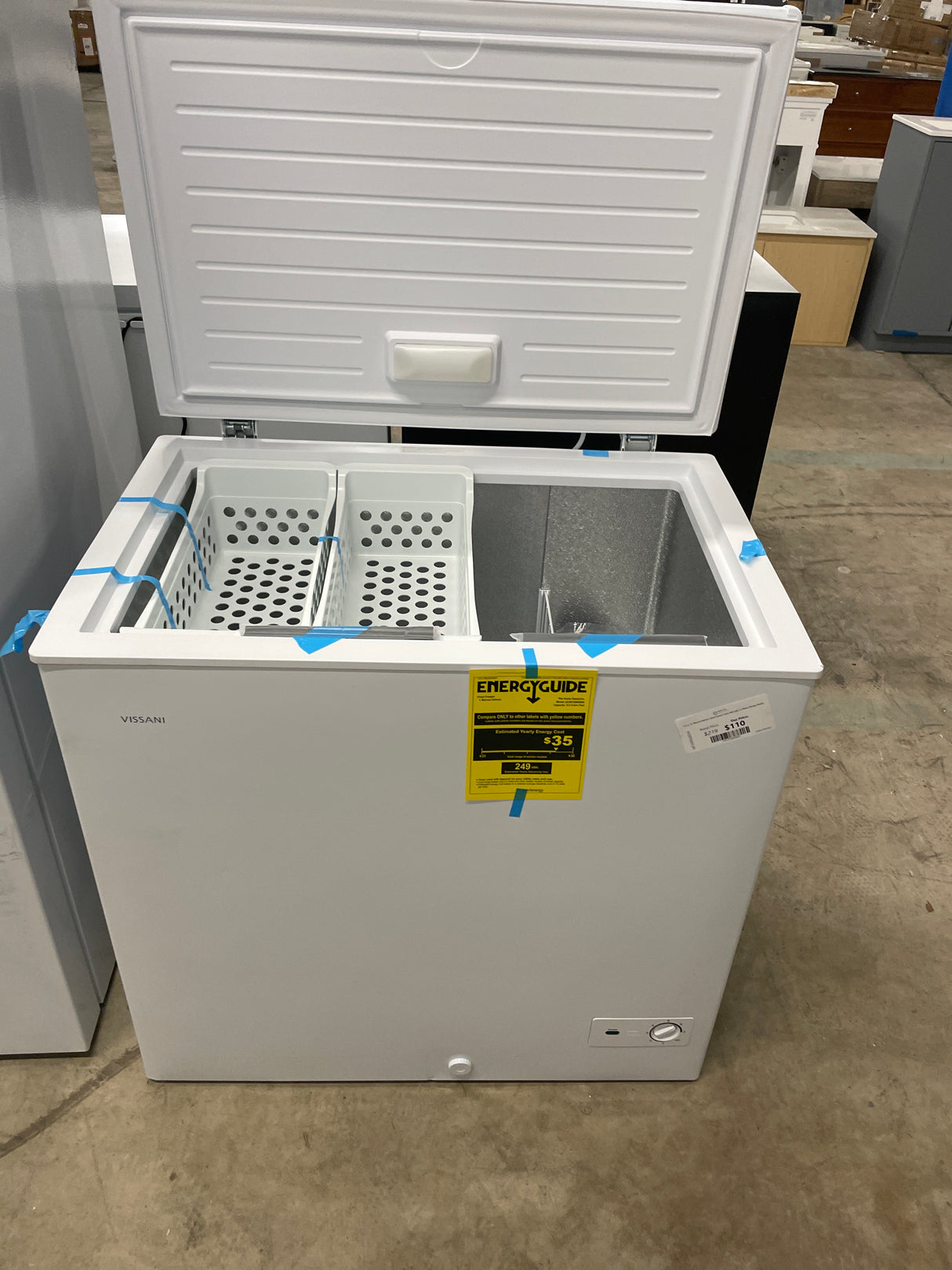7.0 cu. ft. Manual Defrost Chest Freezer with LED Light in White Garage Ready