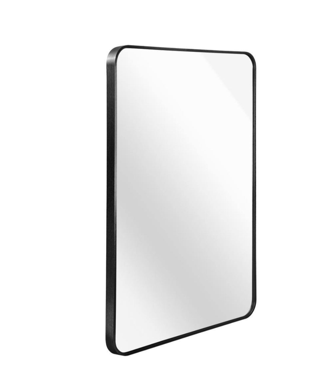 Ta. 24 in. W x 32 in. H Black Rectangle Framed Mirror