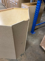 Hampton Assembled 24x36x12 in. Wall Diagonal Cabinet in Unfinished Beech