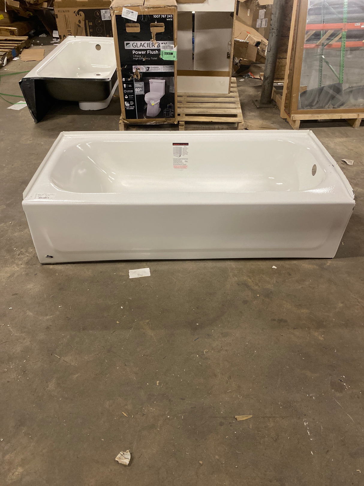 Aloha 60 in. Right Drain Rectangular Alcove Soaking Bathtub in White