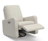 Teddi Dune Basketweave Power Recliner Swivel Glider with USB