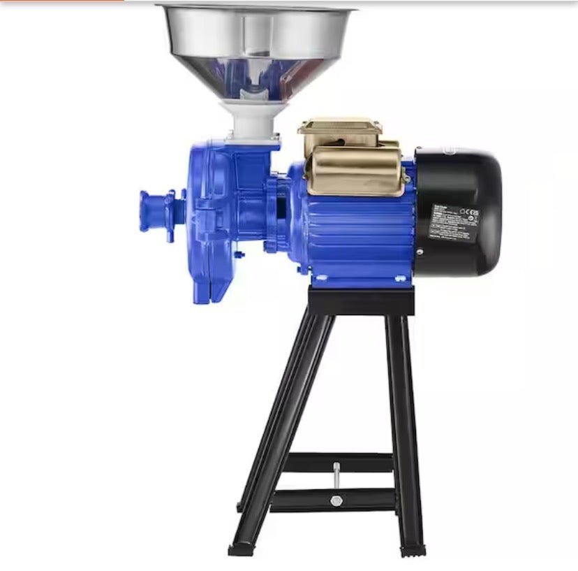 3000-Watt Electric Grain Mill Grinder, Commercial Spice and Corn Mill with Adjustable Thickness, Heavy Duty Wheat