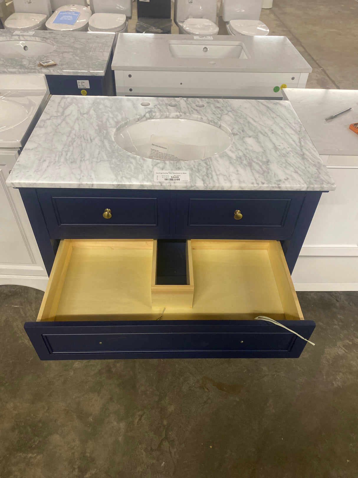 Sterling Vanity 1dw 36x22x34 in Blue