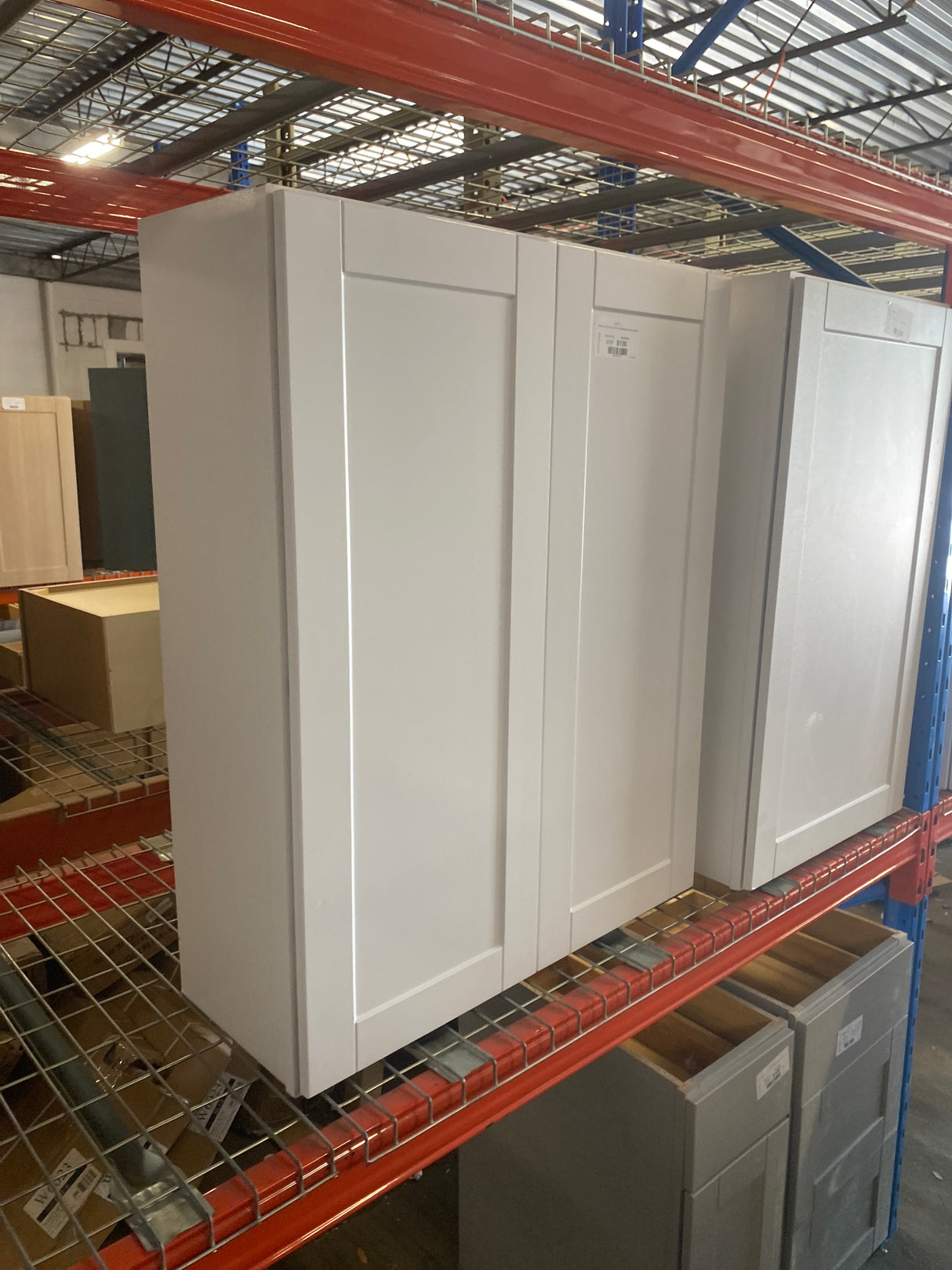 Shaker 33 in. W x 12 in. D x 42 in. H Assembled Wall Cabinet in Satin White