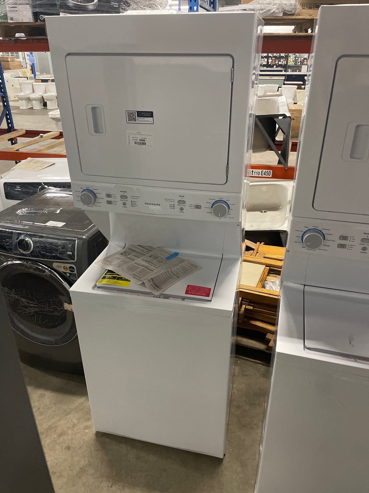 3.9 cu. ft. Washer and 5.5 cu. ft. Electric Dryer Combo in White with Quick Wash & Dry Cycle and MaxFill Wash Cycle