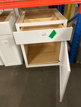 Westfield Feather White Shaker Stock Assembled Base Kitchen Cabinet (24 in. W x 23.75 in. D x 35 in. H)