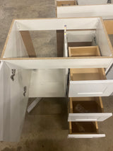 Bannister 31 in. W x 19 in. D x 35 in. H Single Sink Freestanding Bath Vanity in White without Top