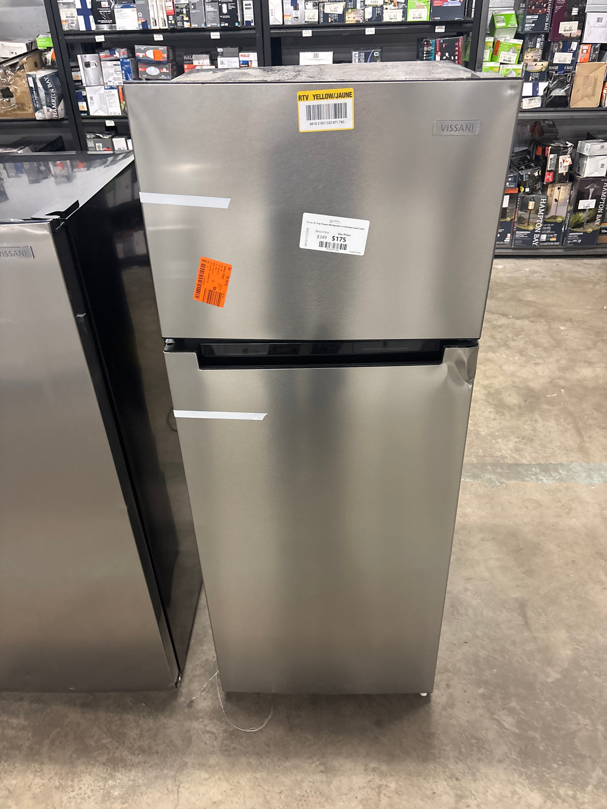 7.2 cu. ft. Top Freezer Refrigerator in Stainless Steel Look