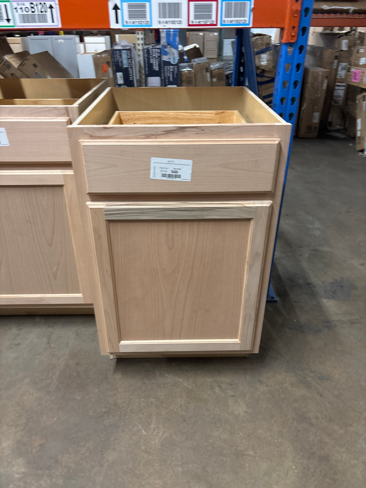 21 in. W x 24 in. D x 34.5 in. H Assembled Base Kitchen Cabinet in Unfinished with Recessed Panel