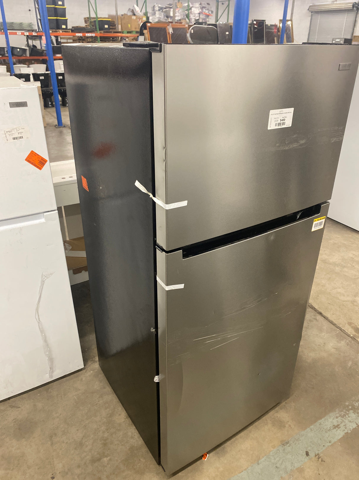 18 cu. ft. Top Freezer Refrigerator in Stainless Steel Look
