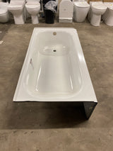 Aloha 60 in. Right Drain Rectangular Alcove Soaking Bathtub in White