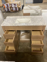 Winsome 48 in. Bath Vanity Cabinet with Cultured Marble Top in Sand