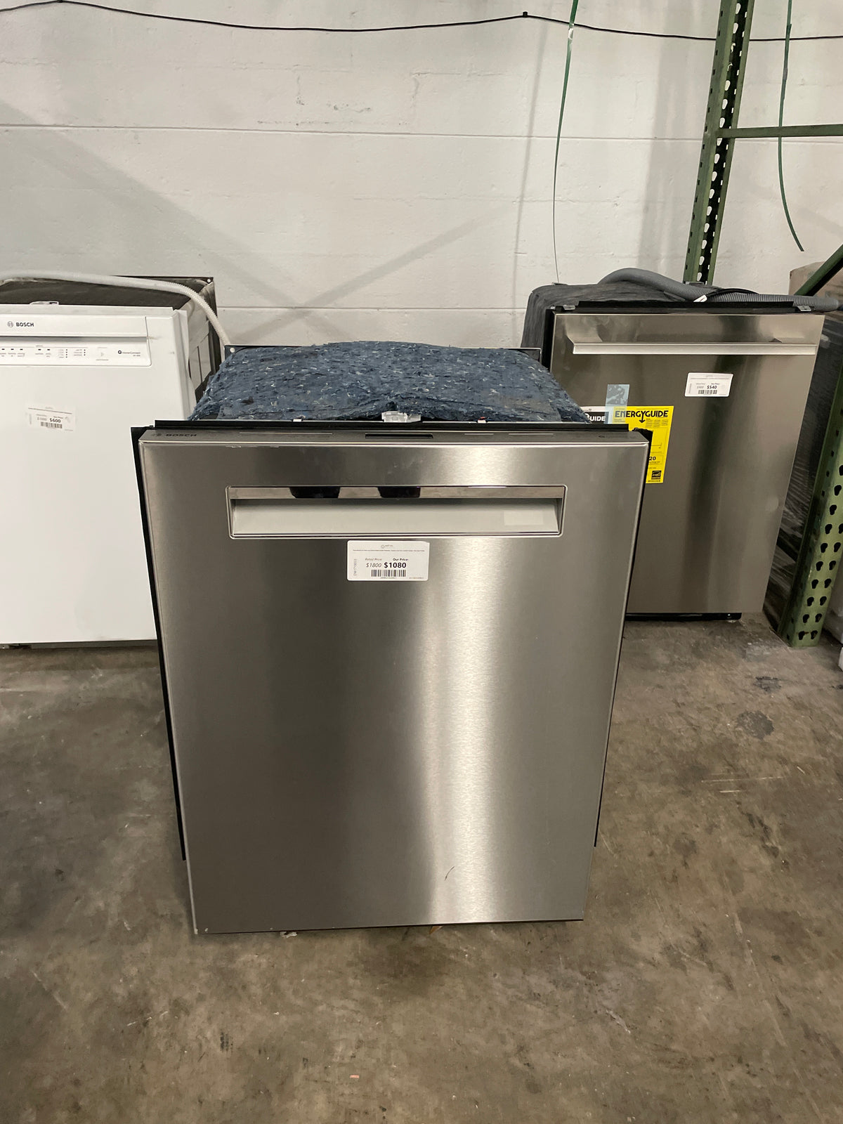 Bosch Benchmark Series Top Control Pocket Handle Dishwasher, Stainless Steel Tub, CrystalDry System, Ultra Quiet 38 dBa