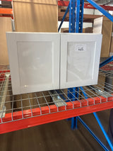 Westfield Feather White Shaker Stock Assembled Wall Kitchen Cabinet (30 in. W x 12 in. D x 18 in. H)