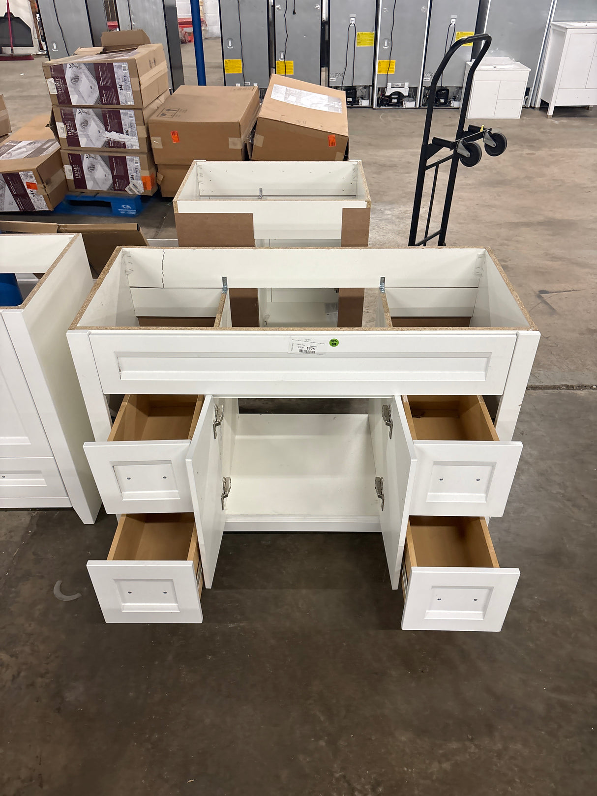Ridge 48 in. W x 22 in. D x 34 in. H Bath Vanity Cabinet without Top in White