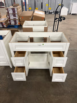 Ridge 48 in. W x 22 in. D x 34 in. H Bath Vanity Cabinet without Top in White