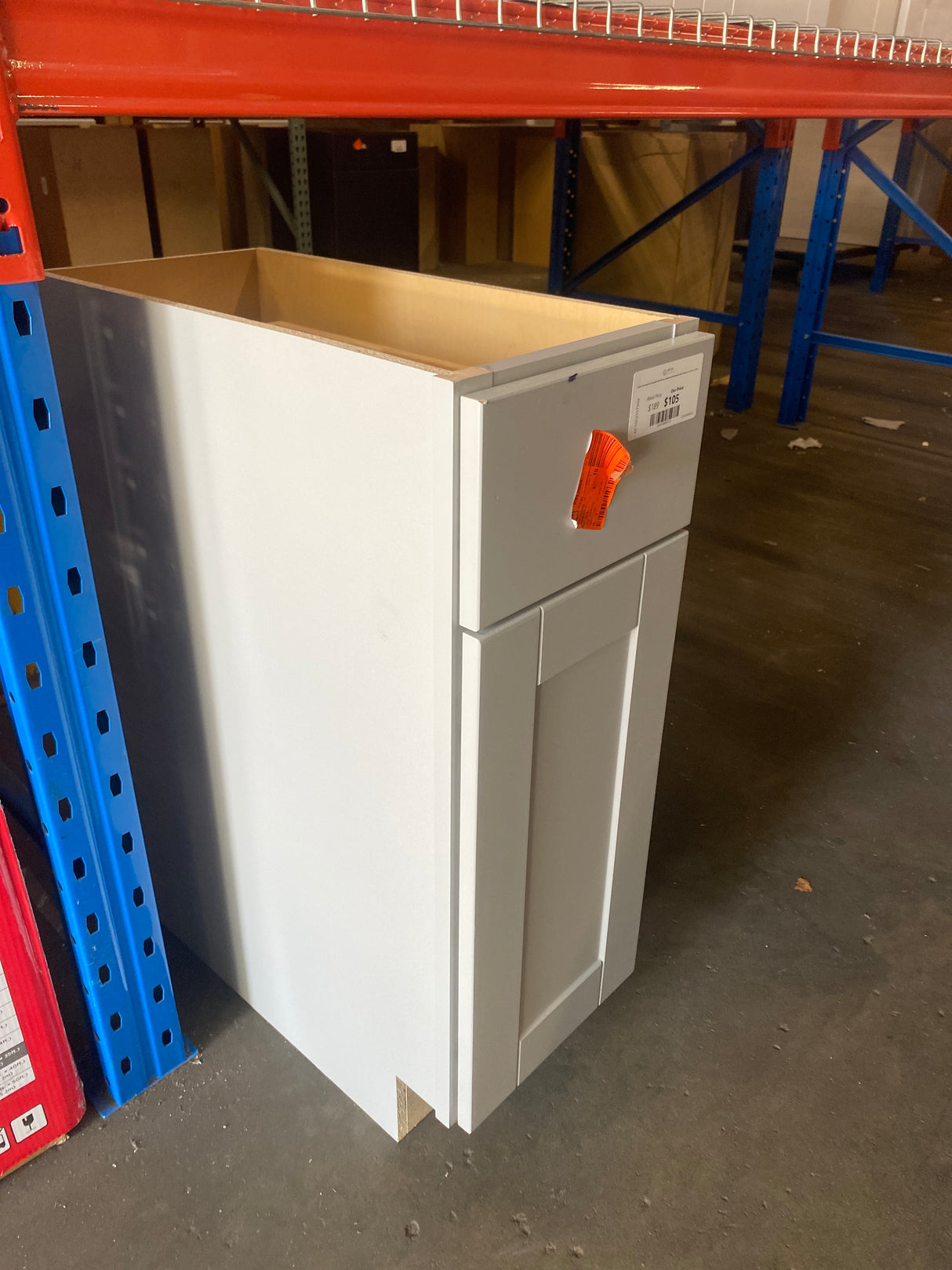 Shaker Dove Gray Stock Assembled Base Kitchen Cabinet with Ball-Bearing Drawer Glides (12 in. x 34.5 in. x 24 in.)