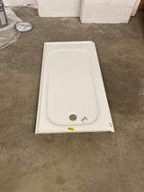 Passage 60 x 32 Alcove Shower Pan Base with Left Drain in White