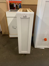 Courtland Polar White Finish Laminate Shaker Stock Assembled Base Full Height Kitchen Cabinet 9 in. x 34.5 in. x 24 in.