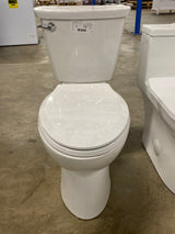 Cadet 12 in. Antimicrobial 2-Piece 1.28 GPF Single Flush Chair Height Round Toilet with Slow Close Seat in White