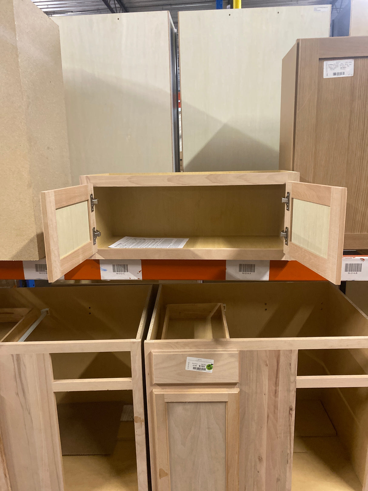 Hampton 30 in. W x 12 in. D x 12 in. H Assembled Wall Bridge Kitchen Cabinet in Unfinished