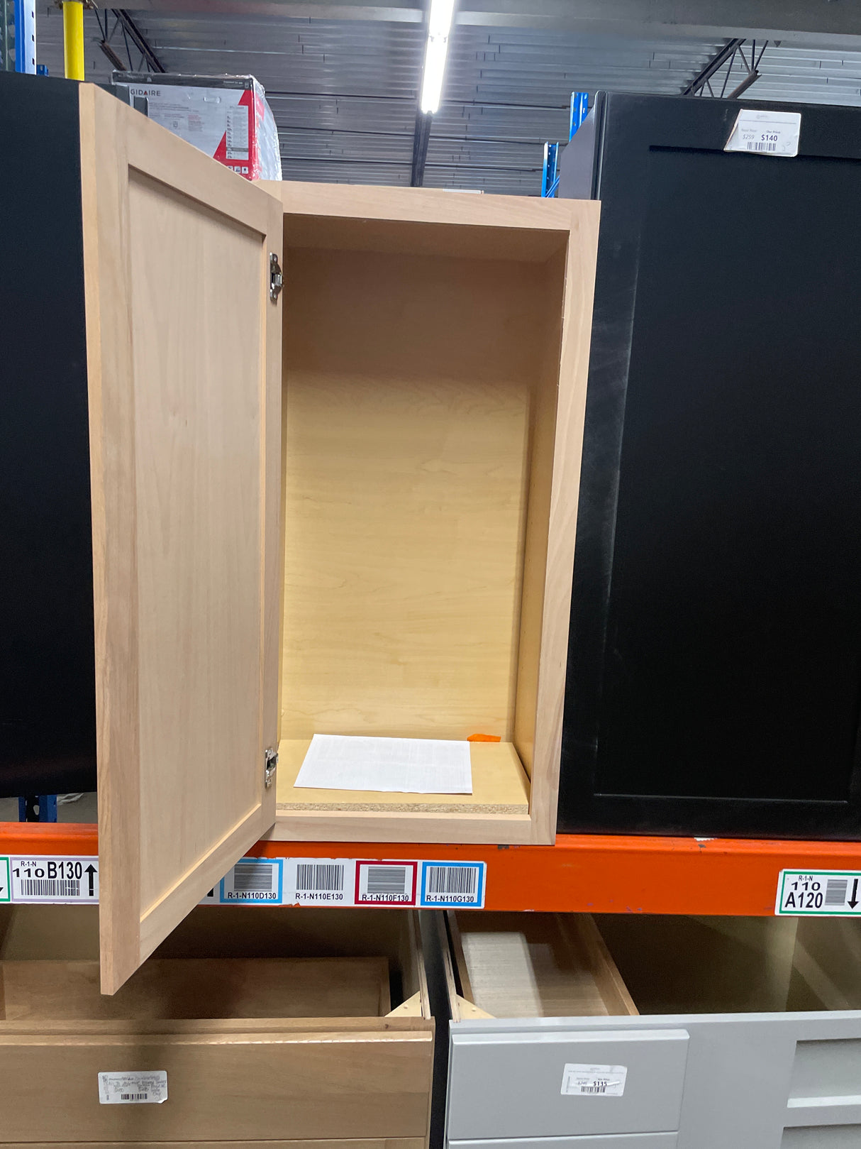 Recessed Panel 18 in. W x 12 in. D x 36 in. H Assembled Wall Cabinet in Unfinished