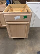 21 in. W x 24 in. D x 34.5 in. H Assembled Base Kitchen Cabinet in Unfinished with Recessed Panel
