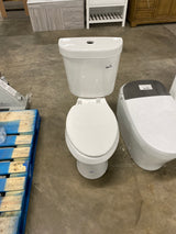 2-piece 1.1 GPF/1.6 GPF High Efficiency Dual Flush Complete Elongated Toilet in White, Seat Included