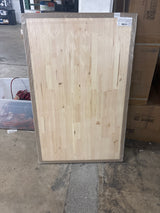4 ft. L x 30 in. D Unfinished Nordic Pine Solid Wood Butcher Block Desktop Countertop with Eased Edge
