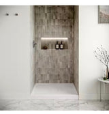 DT-2206-77 36 in. x 36 in. Alcove PP Shower Pan Base in Glossy White with Center Drain, Drain Included