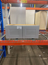 Shaker Dove Gray Stock Assembled Wall Bridge Kitchen Cabinet (30 in. x 12 in. x 12 in.)