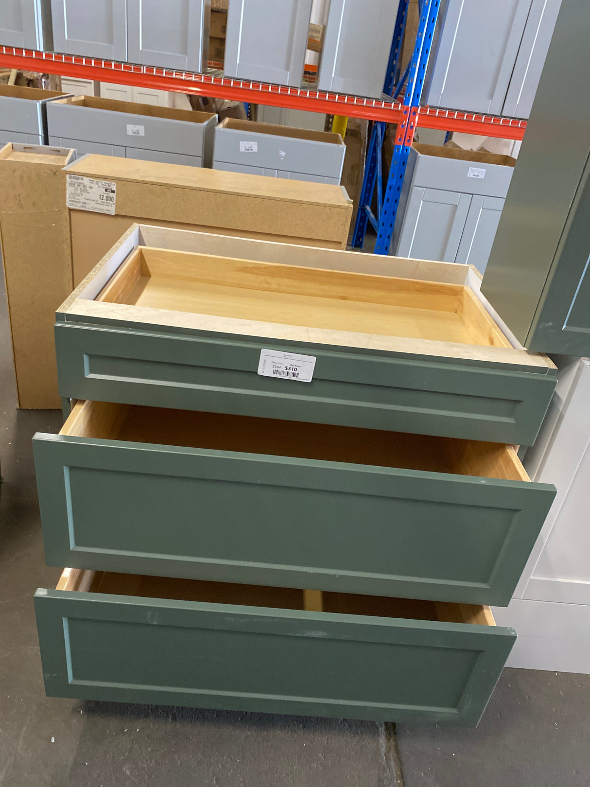 Designer Series Melvern 36 in W 24 in D 34.5 in H Assembled Shaker Pots and Pans Drawer Base Kitchen Cabinet in Forest