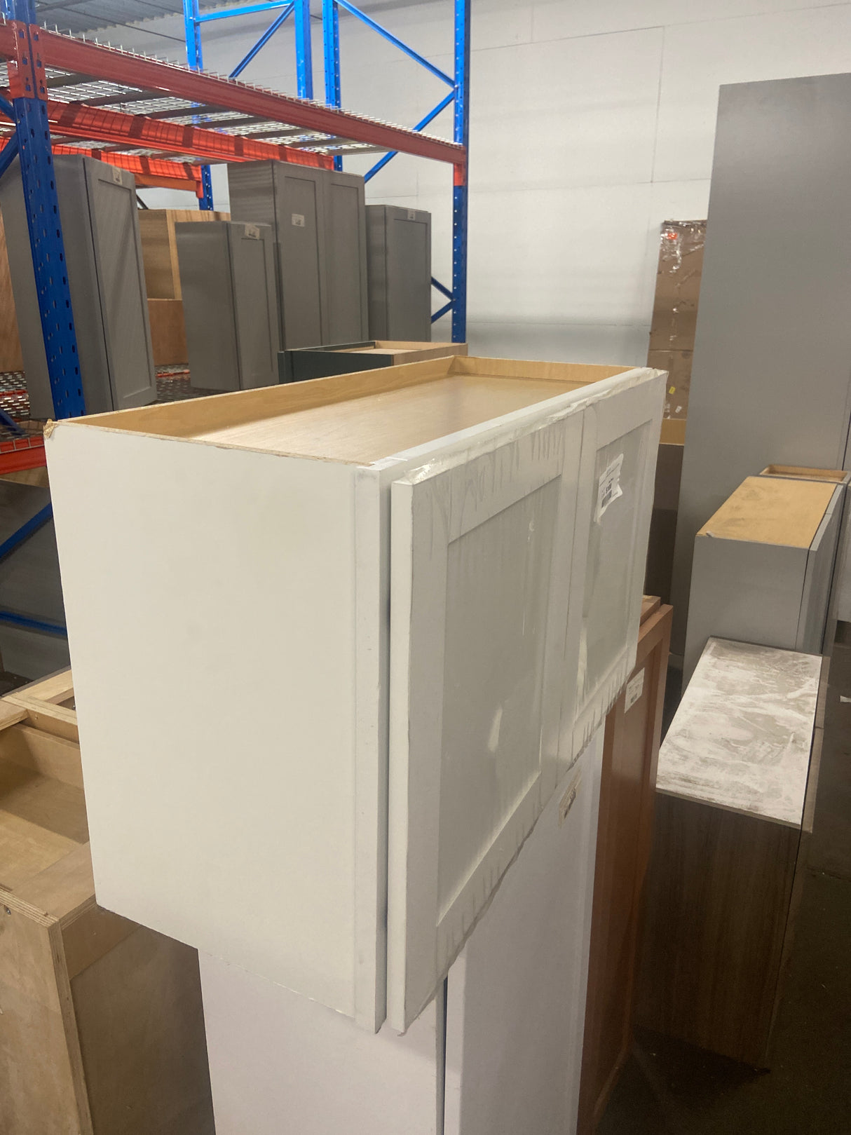 Westfield Feather White Shaker Stock Assembled Wall Kitchen Cabinet (30 in. W x 12 in. D x 18 in. H)