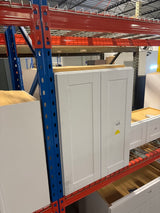 Shaker 27 in. W x 12 in. D x 36 in. H Assembled Wall Cabinet in Satin White