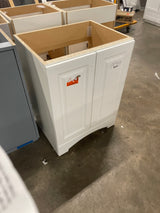 Everdean 25 in. W x 19 in. D x 34 in. H Single Sink Freestanding Bath Vanity in White without Top