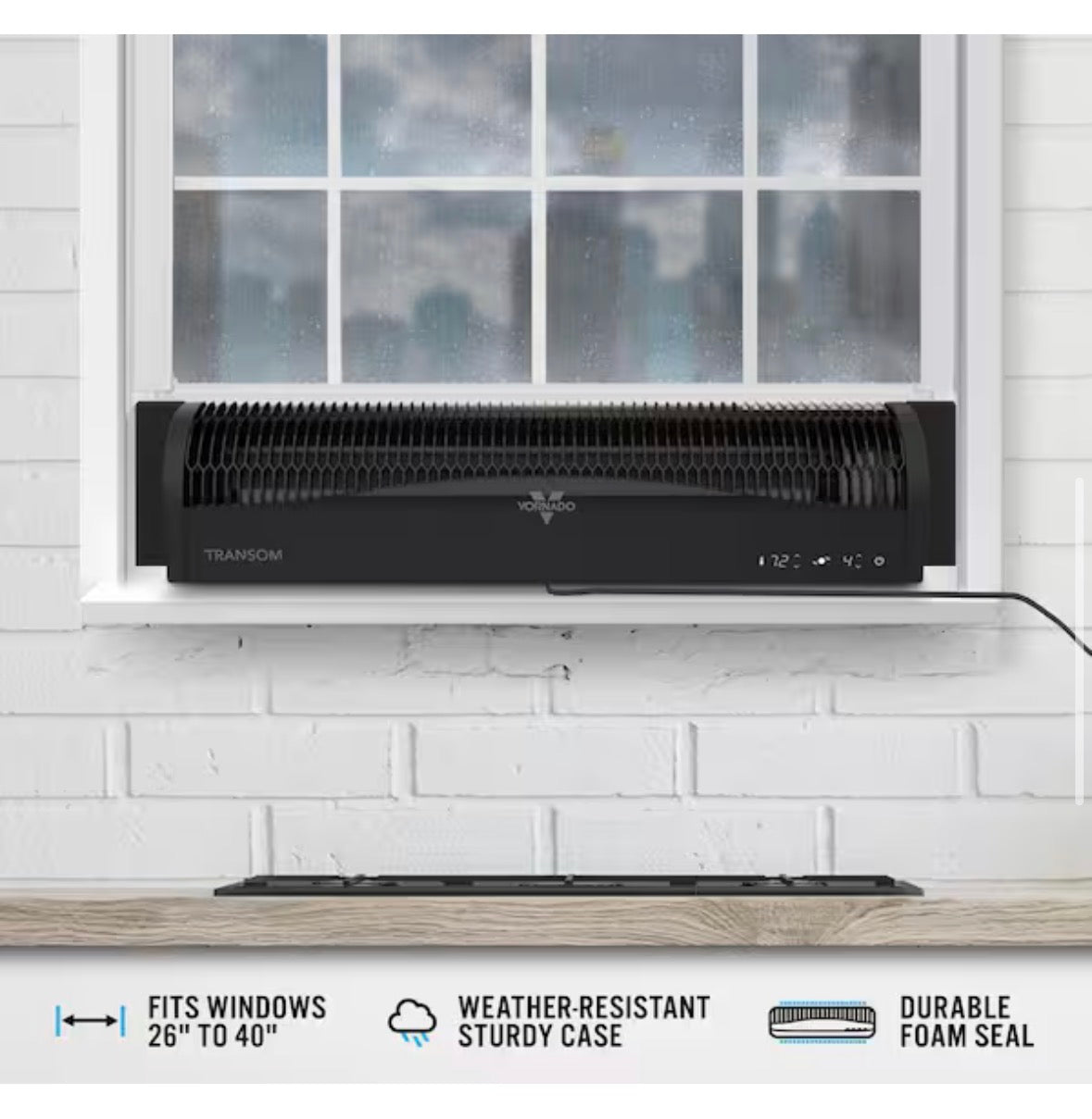 Transom 26 in. 4 Speed Low Profile Window Fan