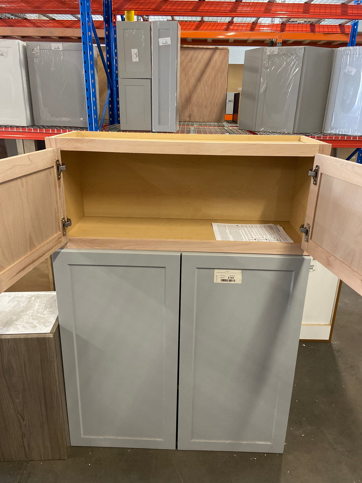 36 in. W x 12 in. D x 15 in. H Assembled Wall Bridge Kitchen Cabinet in Unfinished with Recessed Panel