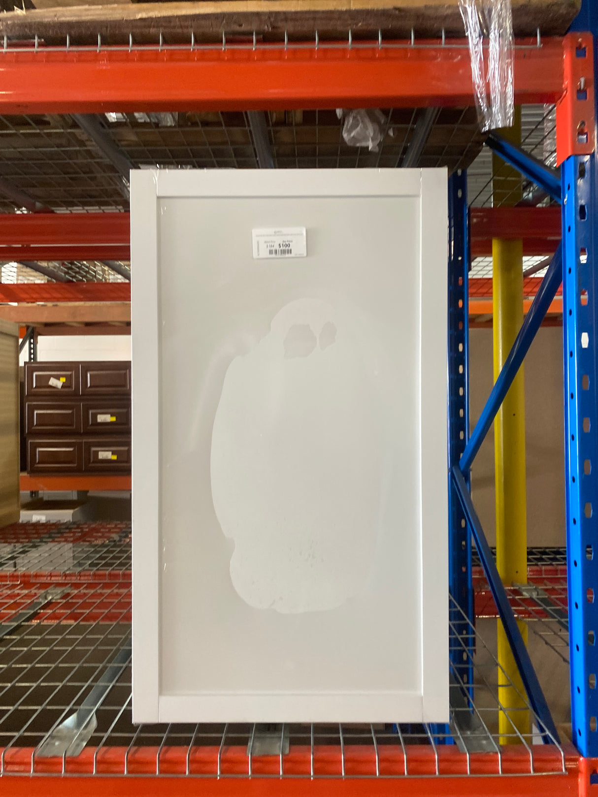 Courtland Polar White Finish Laminate Shaker Stock Assembled Wall Kitchen Cabinet 24 in. x 42 in. x 12 in.