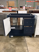 Craye 36 in. W x 22 in. D x 34 in. H Bath Vanity Cabinet without Top in Deep Blue