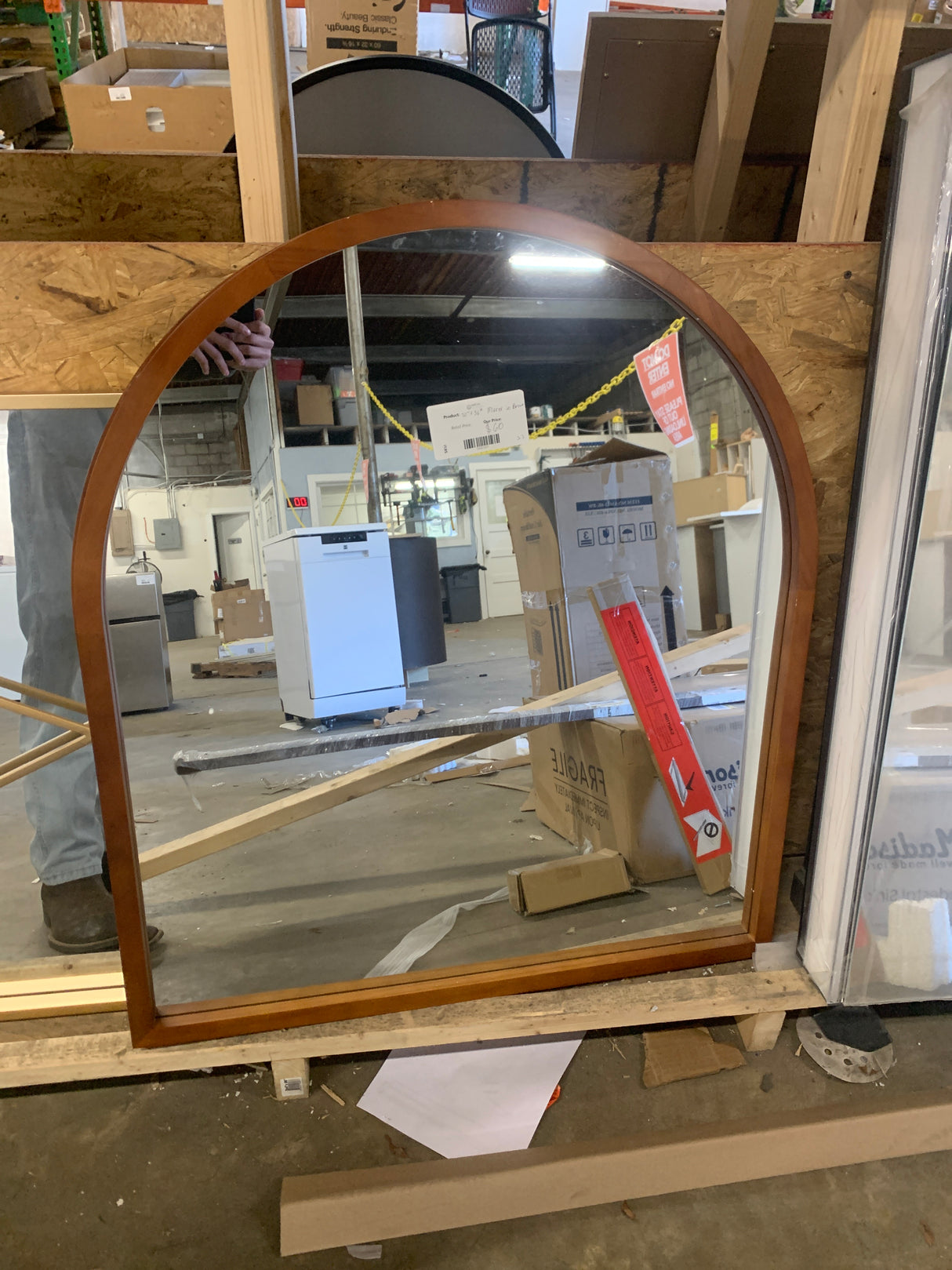 32 W x 36 H Mirror in Brown